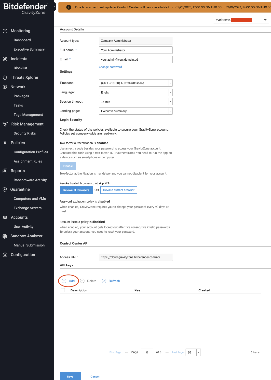 Example Configuration 1