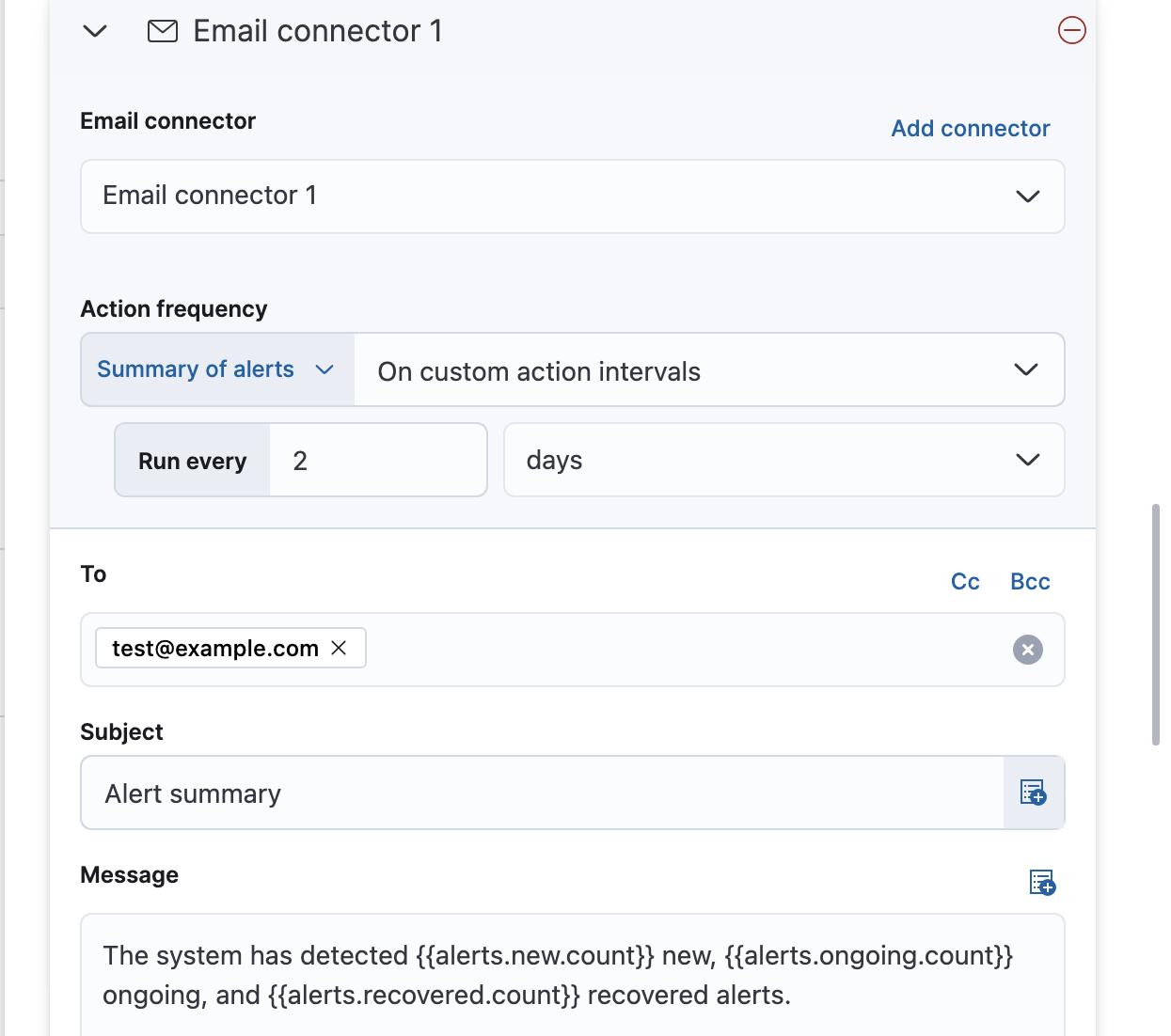 UI for defining rule conditions in an Elasticsearch query rule