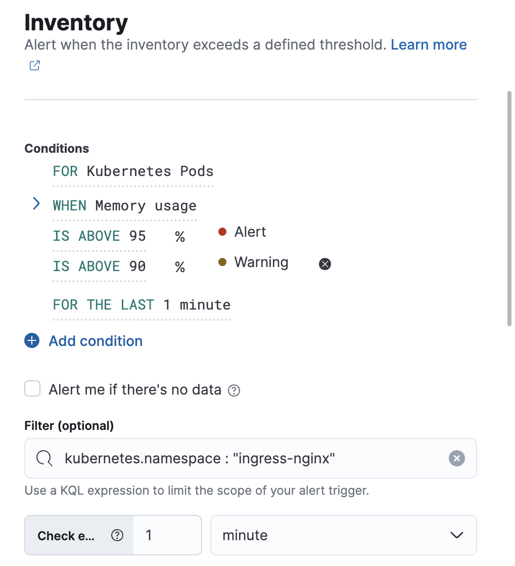 Inventory rule