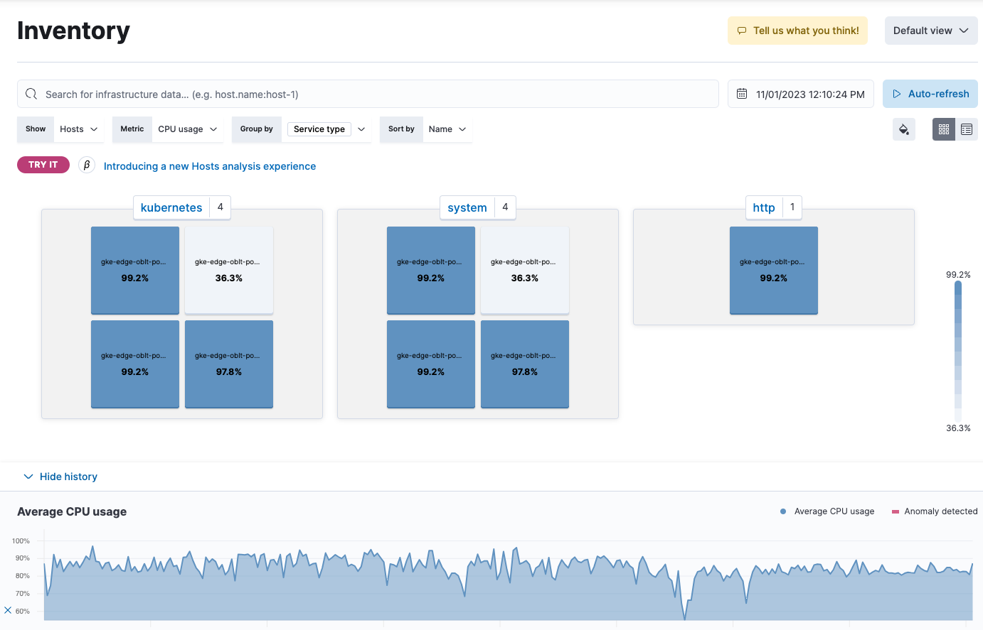 Infrastructure UI in Kibana