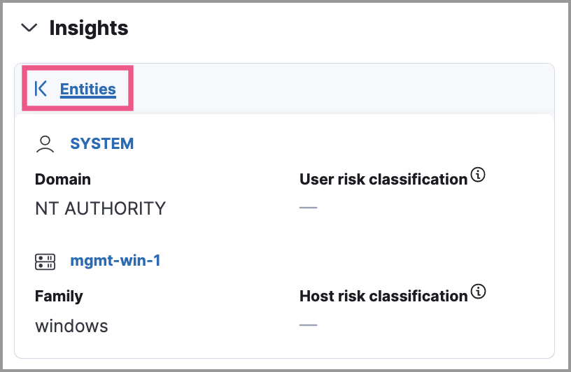 Left panel of the alert details flyout